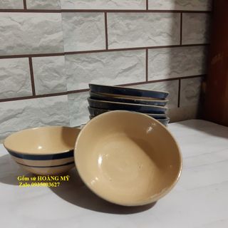 Chén cơm kiểu xưa viền xanh 10 cái