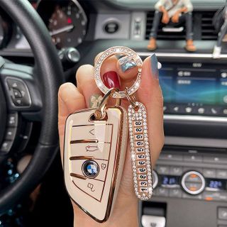Móc chìa khóa đính đá gắn số điện thoại