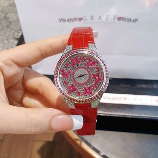 ĐỒNG HỒ GRAFF NỮ ĐỎ QUYẾN RŨ SIÊU CẤP