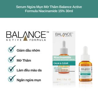 Tinh Chất Balance Active Formula Ngừa Mụn Mờ Thâm 30ml Niacinamide 15% Blemish Recovery Serum (trùm sỉ sài gòn ) (hàng chính hãng)