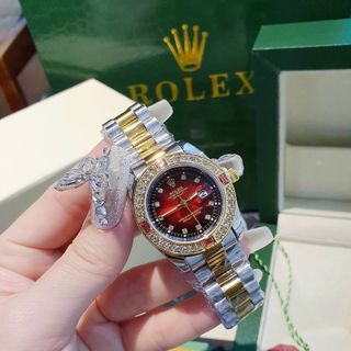 ĐỒNG HỒ ROLLEX NỮ ĐÂY ĐÚC VIỀN ĐÁ