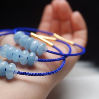 Vòng tay đồng điếu aquamarine