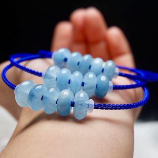 Vòng tay đồng điếu aquamarine