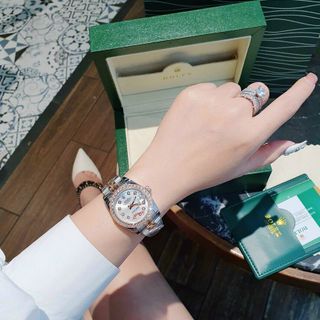 ĐỒNG HỒ ROLLEX CƠ COUPLE VIỀN ĐÁ CAO CẤP HOT NEW