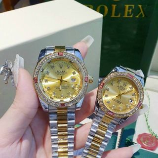 ĐỒNG HỒ ROLLEX COUPLE ĐÁ MÀU HOT NEW