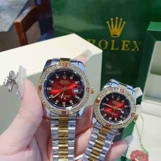 ĐỒNG HỒ ROLLEX COUPLE ĐÁ MÀU HOT NEW