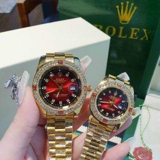 ĐỒNG HỒ ROLLEX COUPLE ĐÁ MÀU HOT NEW