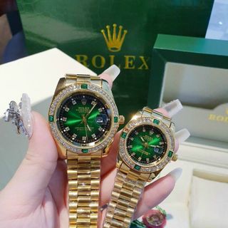 ĐỒNG HỒ ROLLEX COUPLE ĐÁ MÀU HOT NEW