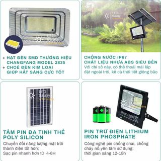 Đèn năng lượng mặt trời giá rẻ JD ABS 300W