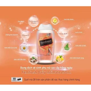 DUNG DỊCH VỆ SINH PHỤ NỮ FEMFRESH WASH 250ML Chính hãng
