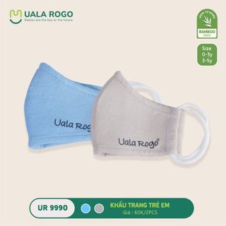 Hộp 2 khẩu trang Uala Rogo UR9990A - Size 0-3Y, Màu bé trai