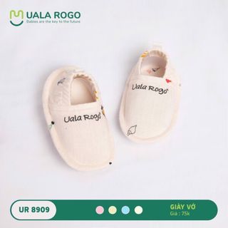 Giày vớ sơ sinh vải Modal Uala Rogo UR8909 - Kem giá sỉ