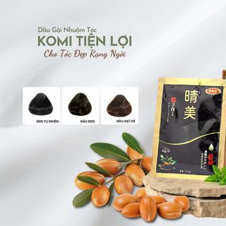 Dầu Gội Nhuộm Tóc Thảo Dược KOMI Nhật Bản Dạng Gói Tiện Lợi
