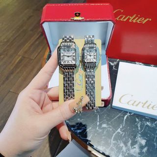 ĐỒNG HỒ CARTlER COUPLE VUÔNG MINI NEW