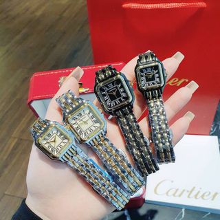 ĐỒNG HỒ CARTlER COUPLE VUÔNG MINI NEW