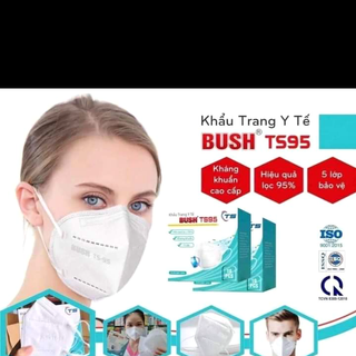 Khẩu Trang Y Tế N95 BUSH TS95 Chính Hãng 5 Lốp Giá Sỉ