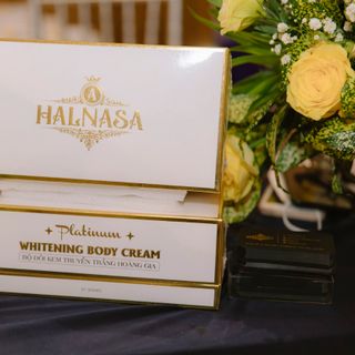 BỘ ĐÔI KEM TRUYỀN TRẮNG HOÀNG GIA HALNASA - CẤP ẨM, CHỐNG NẮNG VÀ DƯỠNG TRẮNG DA TOÀN THÂN