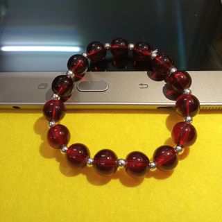 Vòng tay màu đỏ mix kim loại chuỗi đeo tay