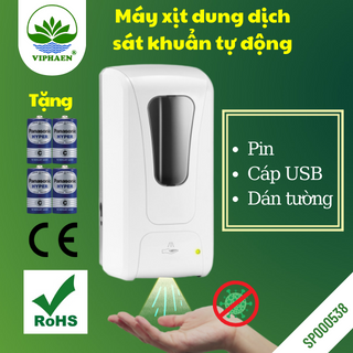 Máy xịt cồn sát khuẩn tay cảm ứng tự động treo tường Viphaen