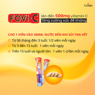 Viên sủi C tăng cường sức đề kháng, bổ sung 500mg vitamin C