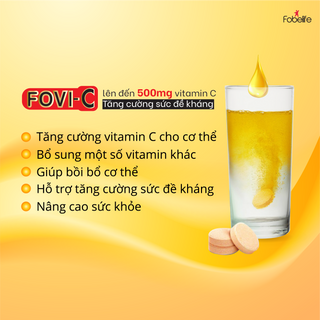 Viên sủi C tăng cường sức đề kháng, bổ sung 500mg vitamin C