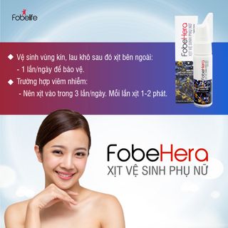Xịt vệ sinh Phụ Nữ ngăn ngừa viêm nhiễm- Fobe Hera-Chai 50ml