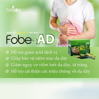 FobeAD Giảm nhanh trào ngược dạ dày, ợ nóng, ợ hơi, ơ chua, viêm loét dạ dày.