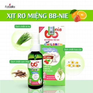 Xịt Rơ Miệng BB-NIE vị Dâu và Cam
