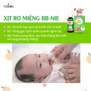 Xịt Rơ Miệng BB-NIE vị Dâu và Cam