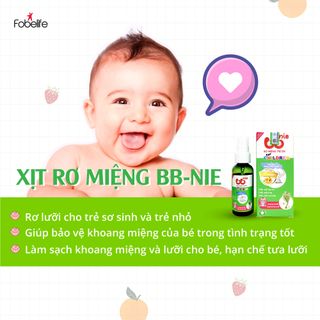 Xịt Rơ Miệng BB-NIE vị Dâu và Cam