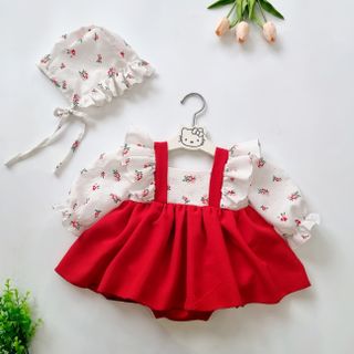 Váy xoè công chúa đũi xốp- Váy đẹp đi chơi cho bé gái sơ sinh bé nhỏ