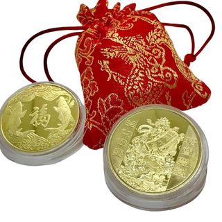 Đồng Xu Hình Thần Tài May Mắn