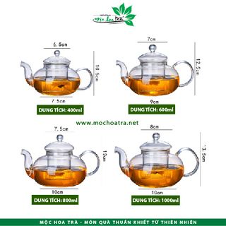 ẤM TRÀ THỦY TINH CAO CẤP CHỊU NHIỆT CÓ LÕI LỌC