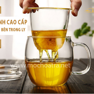 LY TRÀ THỦY TINH CÓ LÕI LỌC - 350ml