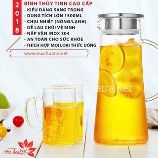 BÌNH THỦY TINH CAO CẤP - VÂN NỔI 1400ML