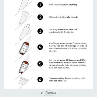 Serum Vitamin C 16% + Tranexamic Acid 3% DrCeutics 30ml sáng da mờ thâm sạm