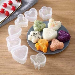 Set 7 Khuôn ép, tạo hình cơm nắm mẫu tam giác