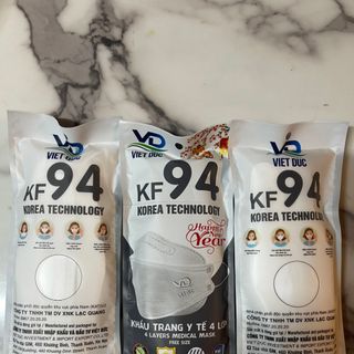 Khẩu trang y tế 4 lớp KF94-Việt Đức (Loại đóng túi)
