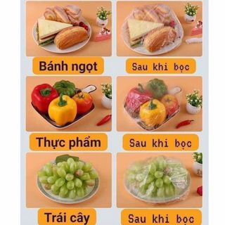 Màng bọc thực phẩm túi gấu (set 100 cái)
