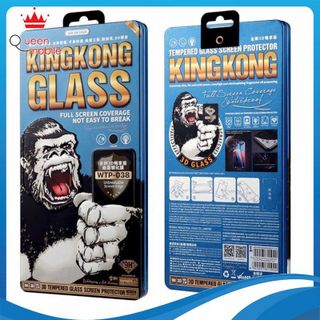 (Hộp xanh) Kính Cường Lực KingKong 3D WK Design Hộp Sắt cho Iphone