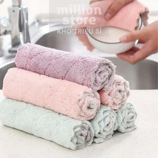 Bộ 10 Khăn lau bếp 2 mặt thấm nước đa năng, khăn lau bếp từ, nội thất