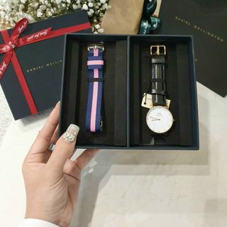 SET ĐỒNG HỒ DANIEL WELLlNGTON DA KÈM DÂY CAO CẤP