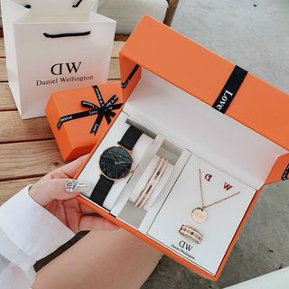 SET ĐỒNG HỒ DANIEL WELLlNGTON LƯỚI KÈM TRANG SỨC CAO CẤP
