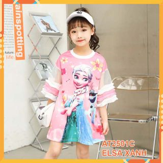 ĐẦM THUN 3D IN HÌNH XINH XẮN BÉ GÁI - SỈ GIÁ TỐT - AT2501C