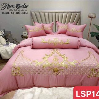 Bộ Chăn Ga Gối Lụa Tơ Tằm 7 Món Cao Cấp