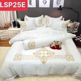 Bộ Chăn Ga Gối Lụa Tơ Tằm 7 Món Cao Cấp