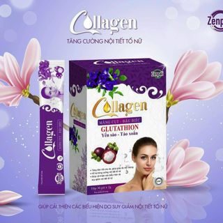 Collagen măng cụt hoa đậu biếc