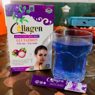 Collagen măng cụt hoa đậu biếc