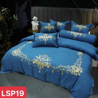 Bộ Chăn Ga Gối Lụa Tơ Tằm Cao Cấp 7 món