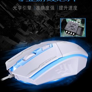Chuột máy tính có dây HM00168, chuột gaming led nhiều màu siêu bền